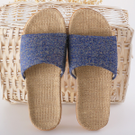 Lightweight & Soft Cotton linen Open-Toe Slippers