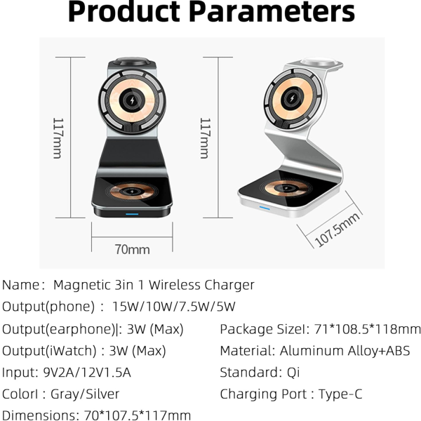 3 in 1 Wireless Charging Station