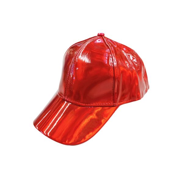 Colorful patent leather baseball cap