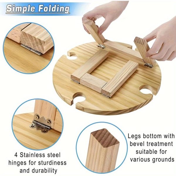 Functional Bamboo Snack Tray Table