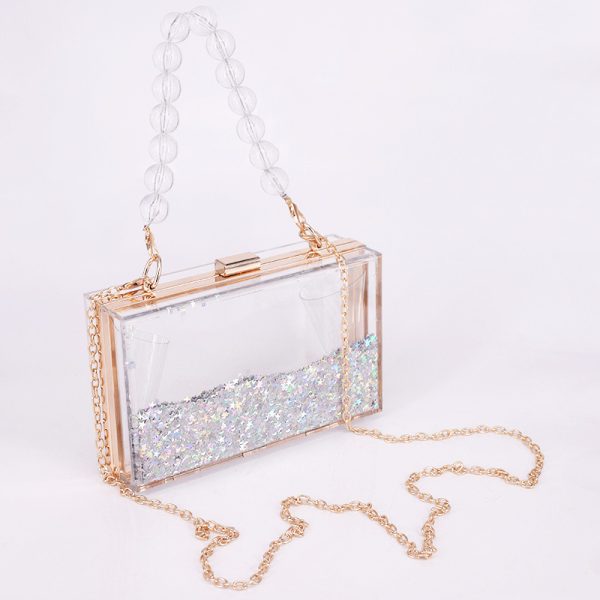 Transparent Quicksand Acrylic Crossbody Bag