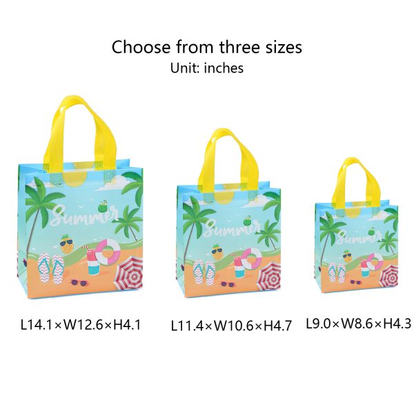 Non-woven beach printed shopping handbag