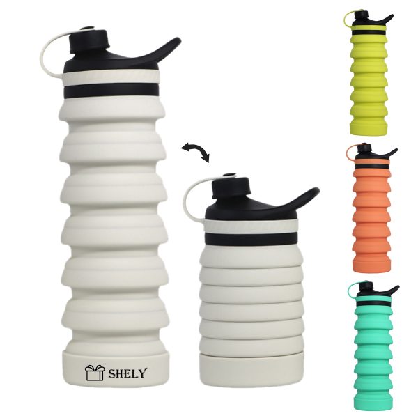 Silicone Foldable Water Bottle for Travel Sports