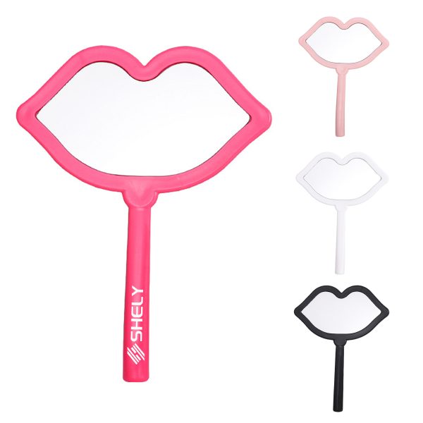 Lip Shaped Handheld Mirror