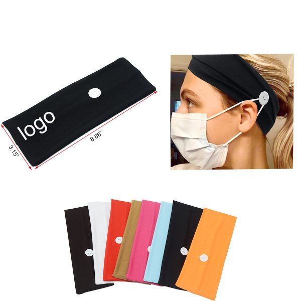 Headbands with Button for Mask