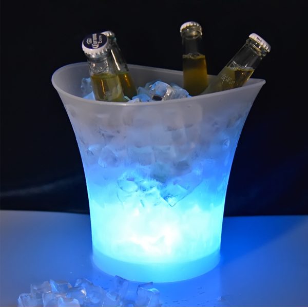 LED plastic illuminated ice bucket