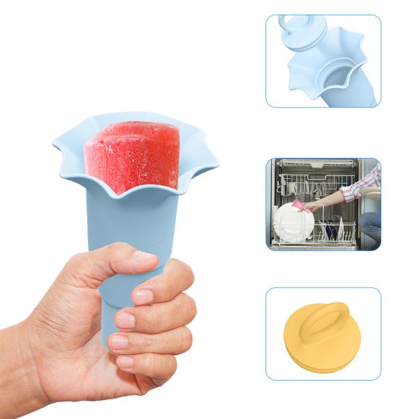 Foldable silicone ice cream cone