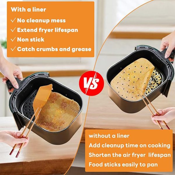 Disposable rectangular air fryer paper