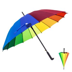 Auto Open 16-Panel Frame Rainbow Umbrella