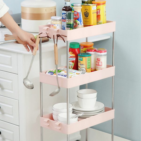 Plastic Storage Rack Trolley