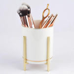 Durable Ceramic Gold Bracket Pen Holder