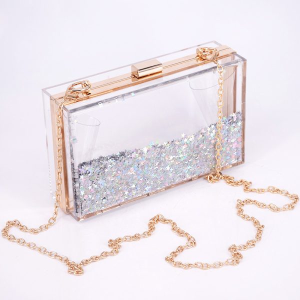 Transparent Quicksand Acrylic Crossbody Bag