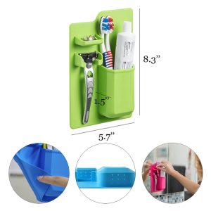 Silicone Toiletry Organizer Toothbrush Holder Razor