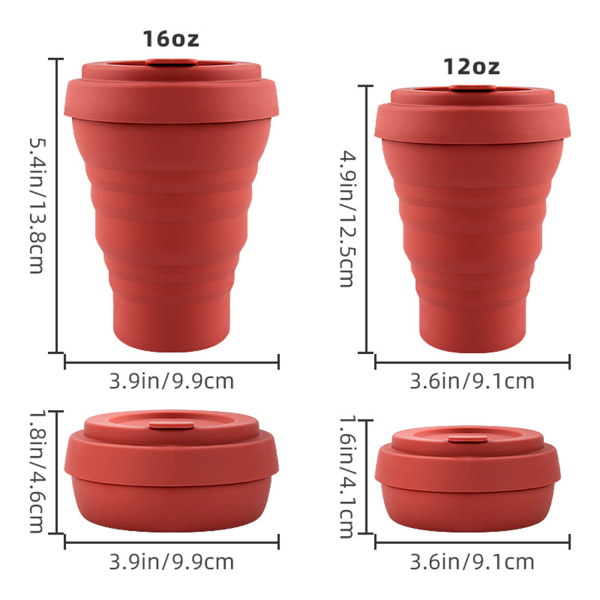 16Oz Collapsible Insulated Travel Coffee Mug