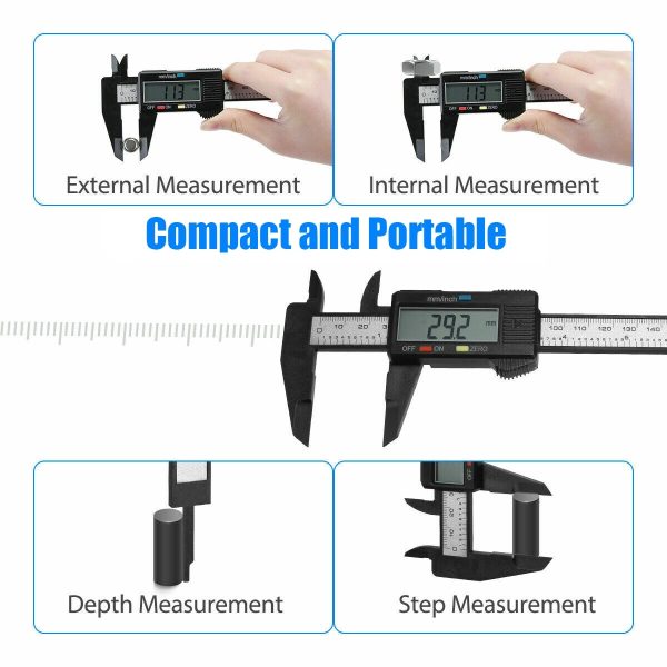 6'' Electronic Digital Display Vernier Caliper