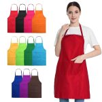 Unisex Plain Apron With Front Pocket