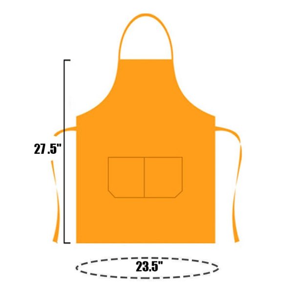 Unisex Plain Apron With Front Pocket