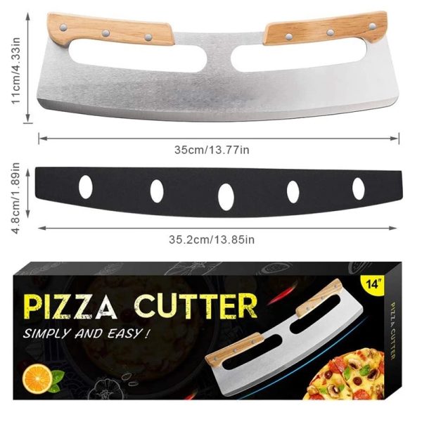 Double-handle Pizza Cutter With Protector Cover