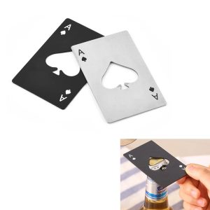 Stainless Steel Poker Card Shaped Bottle Opener