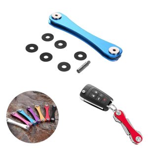 Dual Side Aluminum Key Holder Folder Clip