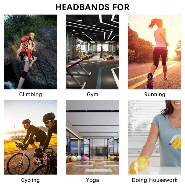 Yoga Headband Elastic Sports Sweatband