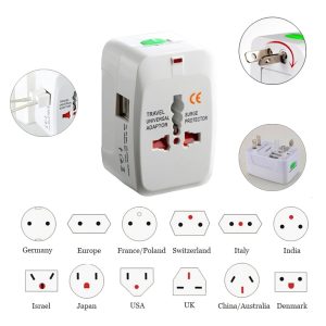 Universal Travel Adapter w/ Dual USB Ports