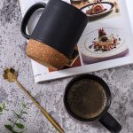 Ceramic Cork Bottom Mug with Lid