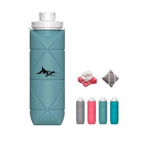 20oz. Silicone Collapsible Travel Water Bottles