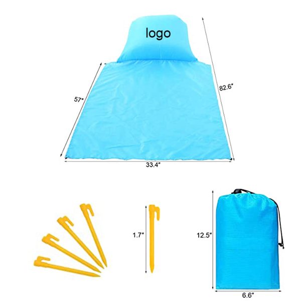 Portable Beach Blanket with Air Pillow