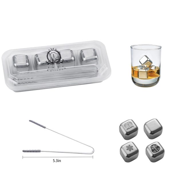 Stainless Steel Whiskey Ice Cubes Kits