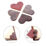 Mini Page Corner Leather Heart Bookmark