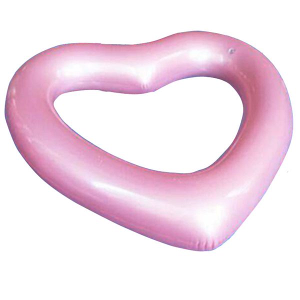 Thickened PVC adult heart-shaped inflatable swimming ring