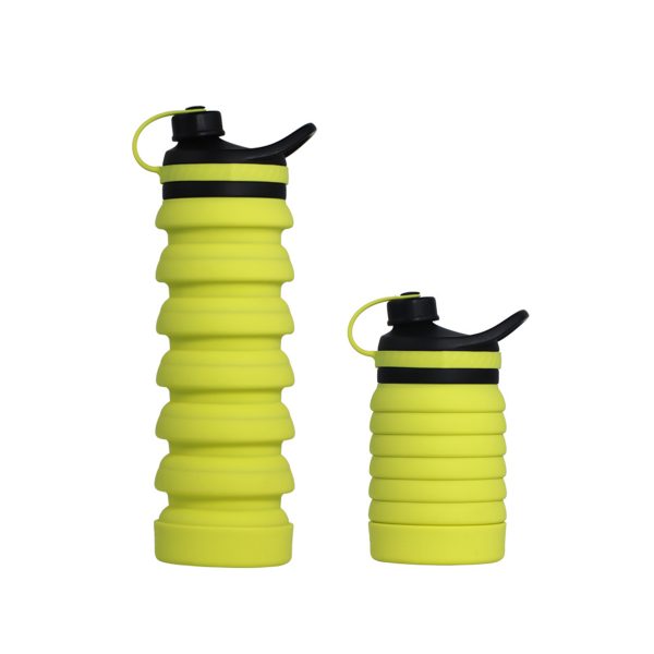 Silicone Foldable Water Bottle for Travel Sports