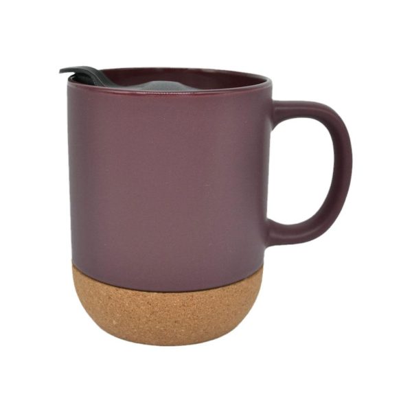 Ceramic Cork Bottom Mug with Lid