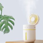 Spray humidification Mobile and portable fan