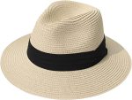 Wide Brim Straw Panama Roll Up Hat