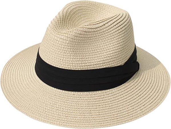 Wide Brim Straw Panama Roll Up Hat