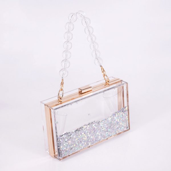 Transparent Quicksand Acrylic Crossbody Bag