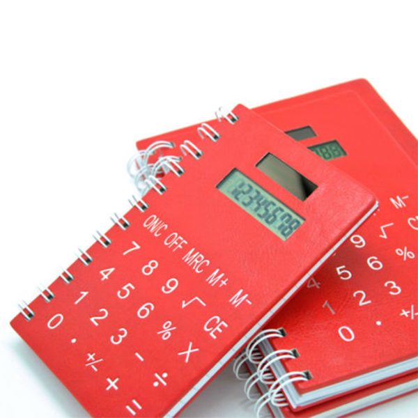 8 Digit Multifunction Solar Powered Notebook Calculator