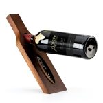 Wooden red wine bottle opener support seat