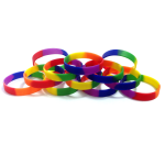 Silicone Rainbow Bracelet For Pride