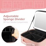 LED Large Capacity Cosmetic Bag With Mirror