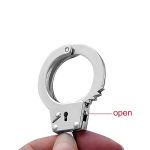 2 Pcs Mini Handcuffs Metal Keychain