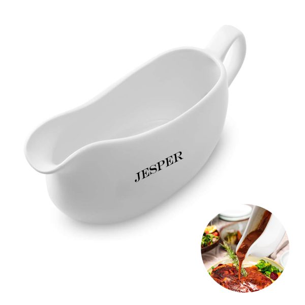 Sauce Server Salad Dressings Ergonomic Handle Gravy Boat