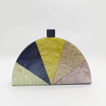 Semicircle Colorful Acrylic Clutch Purse