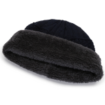 Mens Womens Winter Knit Thick Fleece Hats Scarf Set