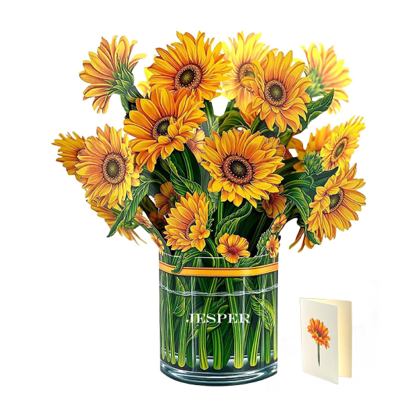 Freshcut Paper Pop Up Cards Envelope - Sunflowers