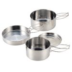 Outdoor stainless steel camping pot set