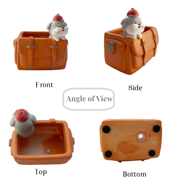 Cute Small Resin Dog Pencil Box Holder