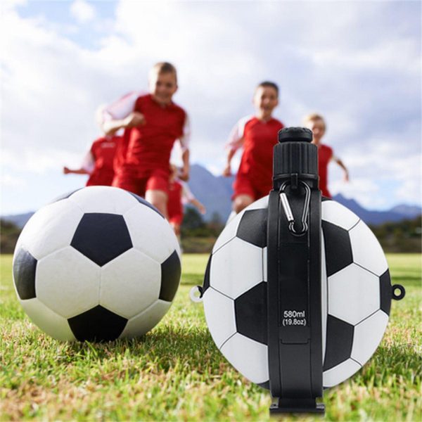 Creative Silicone Foldable Football Pattern Water Bottle